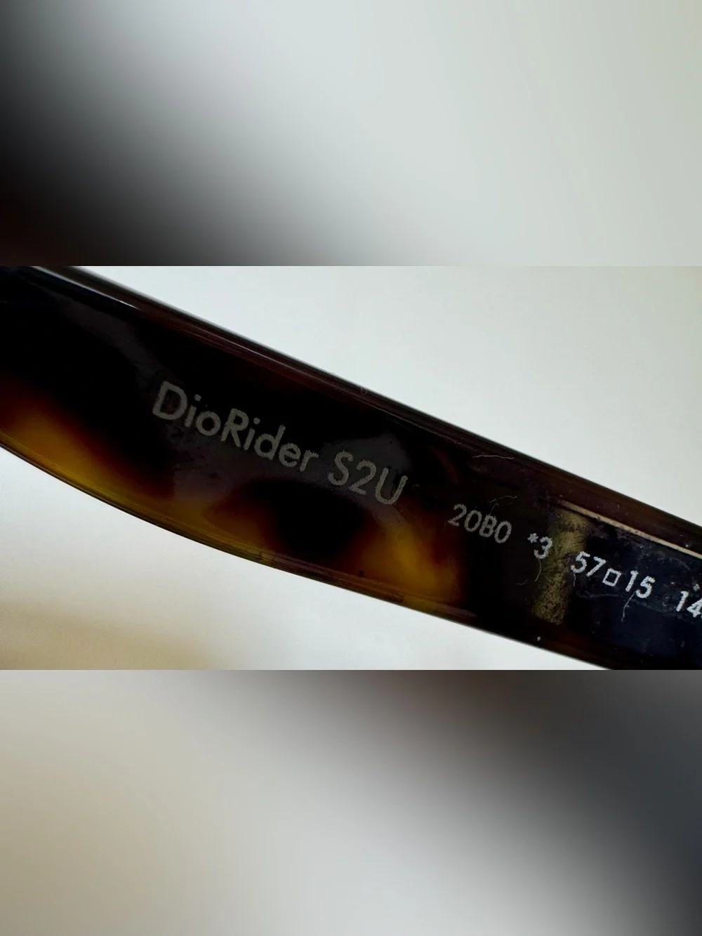 Dior Diorider tortoise frame blue lens Italy, STU TF05574554 serial#